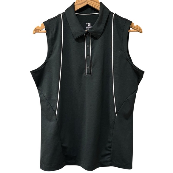 Tail Tops - Tail sleeveless golf top with collar, large